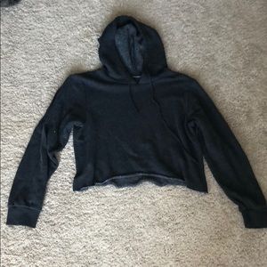 Brandy Melville Cropped Dark Gray Sweatshirt OS